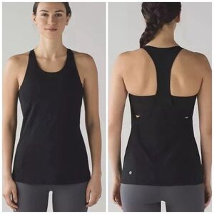 Lululemon Black Hit It Laser Cut Built in Bra Tank Top 6